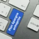 Touche bleue Plan épargne entreprise sur un clavier d'ordinateur