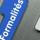 Touche bleue Formalités sur un clavier d'ordinateur