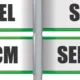 Panneau indicateur aux quatre directions SEL, SCP, SCM et SELARL